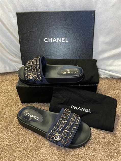 chanel chain mules